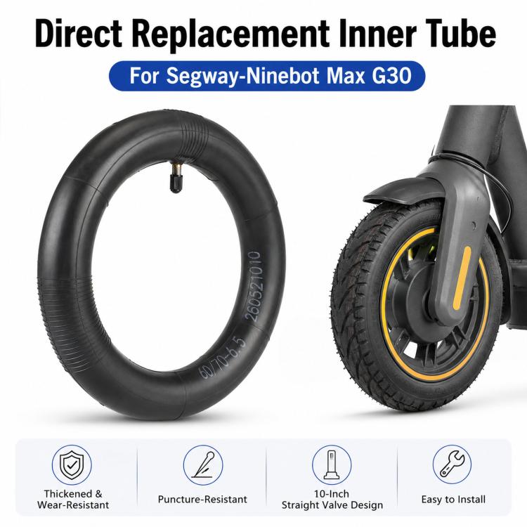 Ulip 10-Inch Thickened Wear-Resistant Puncture-Proof Straight-Nose Inner Tube For Segway-Ninebot Max G30