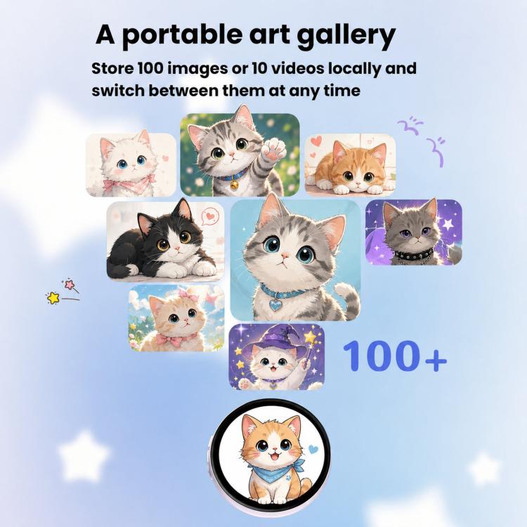 1.85 inch HD Touchscreen Dynamic App Bluetooth Anime Badge Display