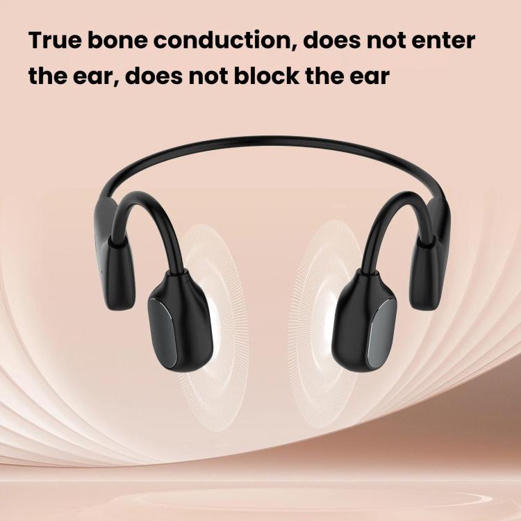 Noise Reduction HD Bone Conduction Hearing Aid Earphones Open-Ear Wireless Bluetooth Headphones, Black