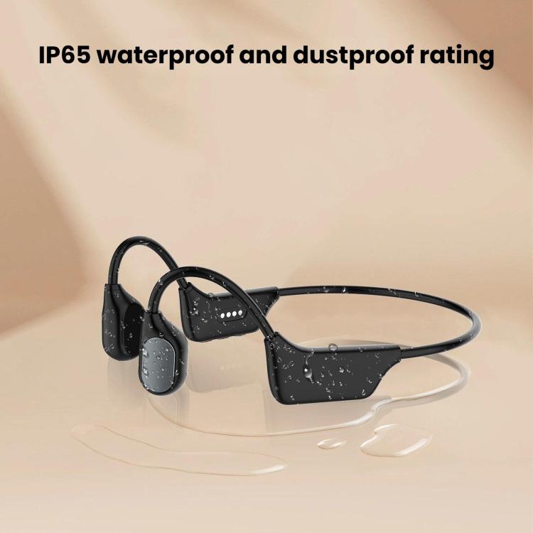 Noise Reduction HD Bone Conduction Hearing Aid Earphones Open-Ear Wireless Bluetooth Headphones, Black