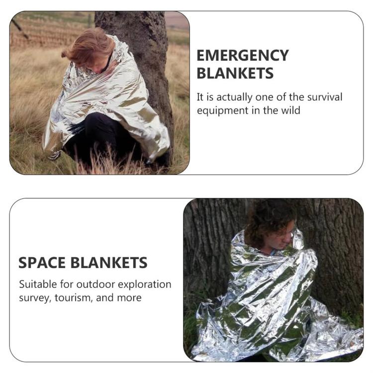 Portable Outdoor Emergency Blanket Disposable Thermal Blanket Camping Survival Blanket, 160x210cm