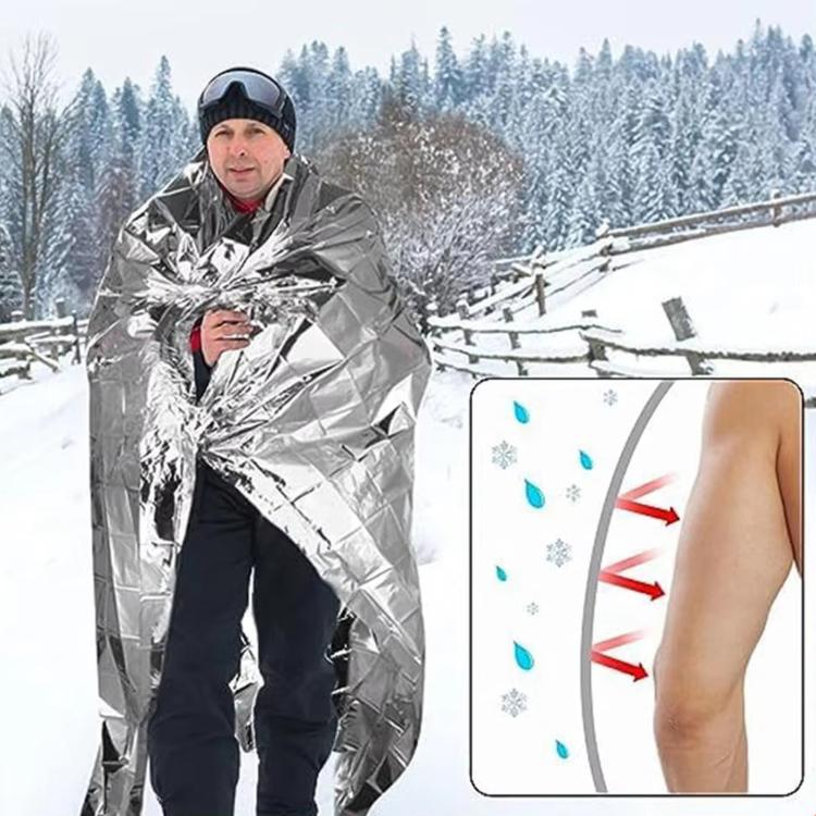 Portable Outdoor Emergency Blanket Disposable Thermal Blanket Camping Survival Blanket, 160x210cm