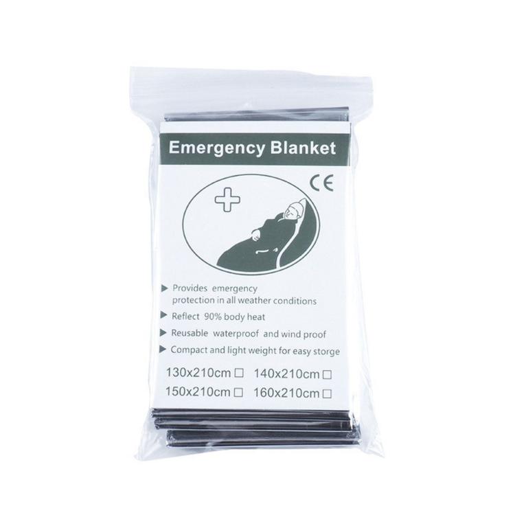 Portable Outdoor Emergency Blanket Disposable Thermal Blanket Camping Survival Blanket, 160x210cm