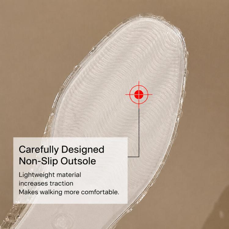 Transparent Jelly Crystal Toe-Cap Flat Hollow Sandals Breathable comfortable Shoes, 36, 37, 38, 39, 40