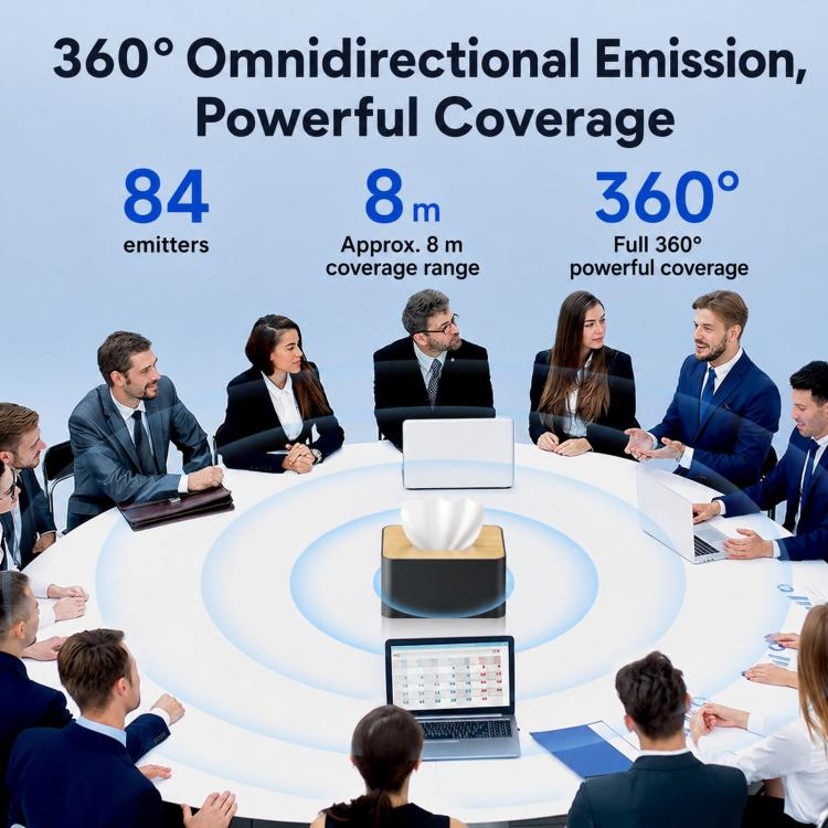 Covert Tissue Box Audio Protection Device, 360 Degrees Ultrasonic Voice Recorder Blocker, US Plug, BS-99Pro 56 Sine Wave, BS-99Pro Max 84 Sine Wave