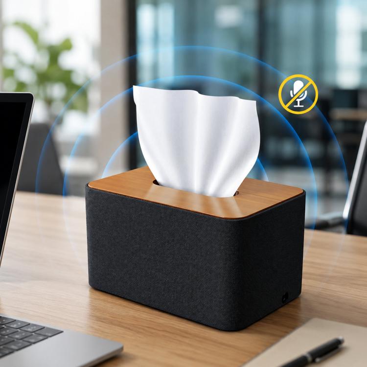 Covert Tissue Box Audio Protection Device, 360 Degrees Ultrasonic Voice Recorder Blocker, US Plug, BS-99
