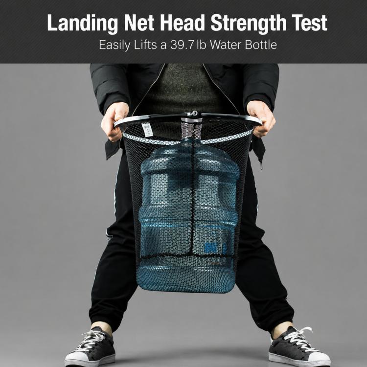 LINNHUE Titanium Alloy Fishing Landing Net Head Rubber Coated Snagless Mesh Dip Net Replacement, 30cm Fine Mesh, 35cm Fine Mesh, 35cm Light Fine Mesh, 40cm Coarse Mesh, 45cm Coarse Mesh