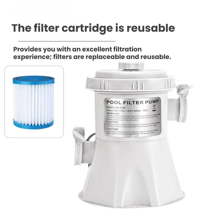 Pool Impurity Filter Pump Suitable For In-Ground Swimming Pools, 530gal EU Plug, 530gal US Plug, 800gal EU Plug, 800gal US Plug