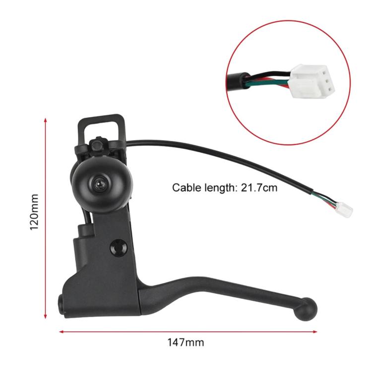 For Xiaomi 4 Pro Electric Scooter Brake Lever With Bell Length 21.7cm, Brake Lever With Bell