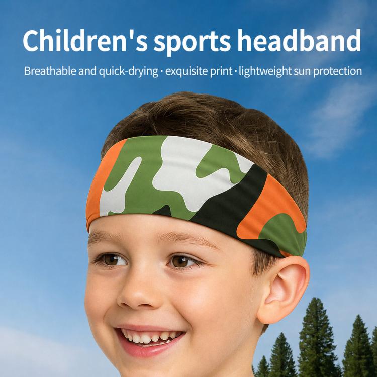 Kids Sweat-Wicking Quick-Dry Headband Milk Silk Widened Sports Running Hair Band