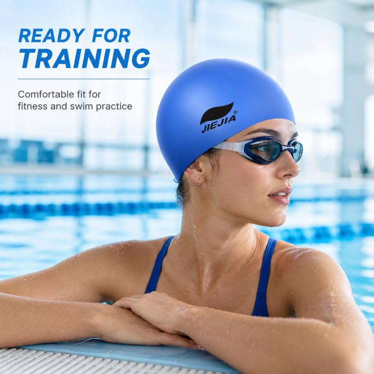 JIEJIA Extra Large Elastic Waterproof Silicone Swim Cap