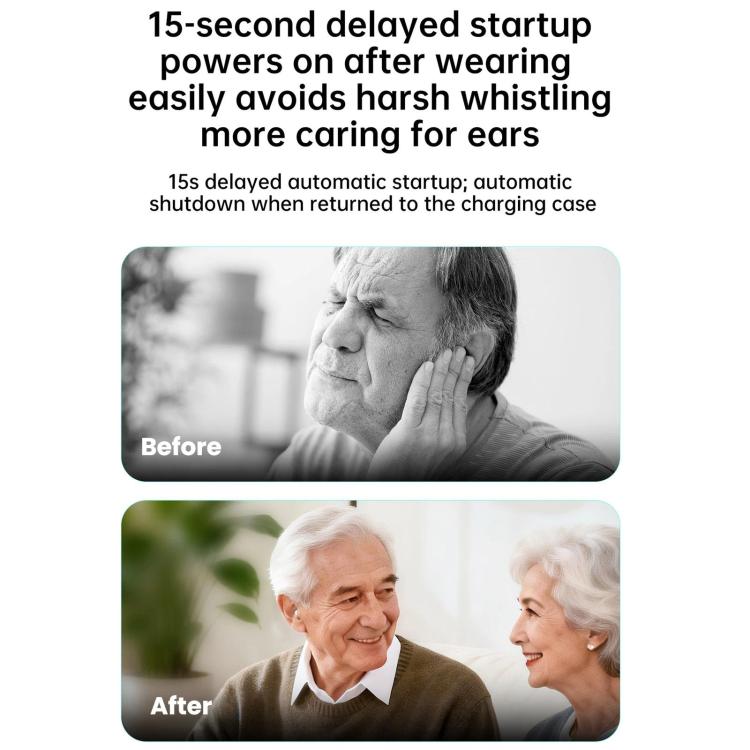 Invisible In-Ear Hearing Aid Smart Noise Reduction Sound Amplifier For Elderly, Invisible In-Ear Hearing Aid