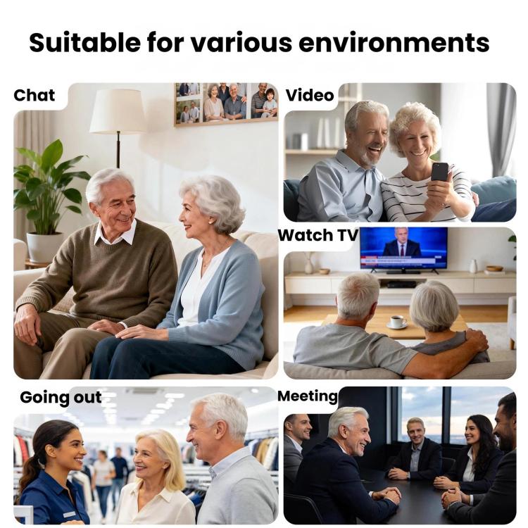 Invisible In-Ear Hearing Aid Smart Noise Reduction Sound Amplifier For Elderly, Invisible In-Ear Hearing Aid