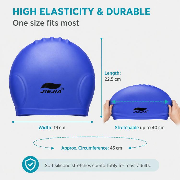 JIEJIA Swimming Silicone Ear-Protecting Swimming Cap With Earplugs And Nose Clip