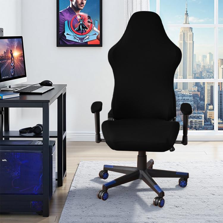 Elastic Gaming Chair Cover Stretchable Computer Office Chair Slipcover With Armrest Covers, 4-Piece Set