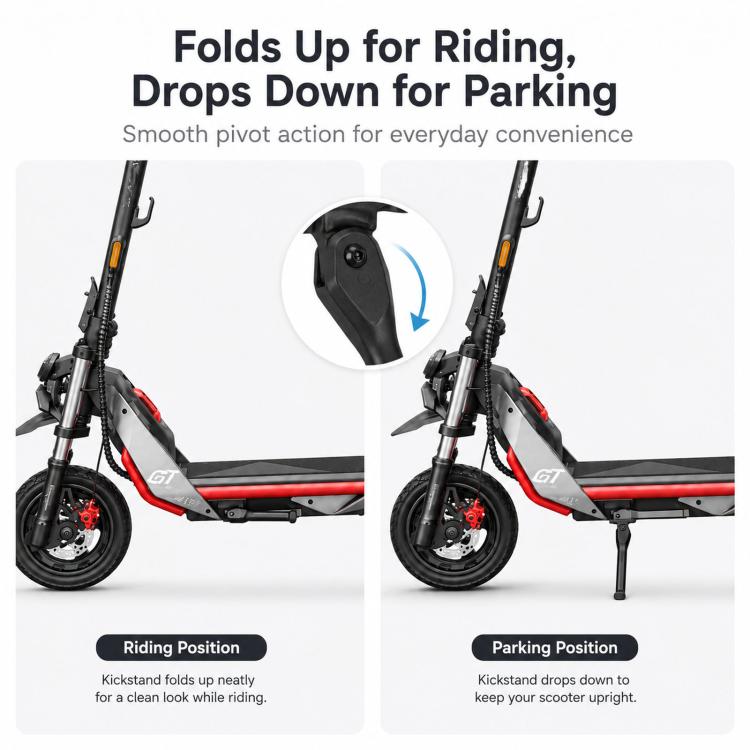 For Segway Ninebot ZT3 Scooter Kickstand Metal Side Support Parking Stand Foot Bracket Assembly
