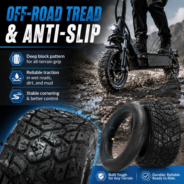 85/65-6.5 Electric Scooter Tire For Kugoo G-Booster / Xiaomi Mini Pro, Straight Valve Inner Tube, With Outer Tire Set