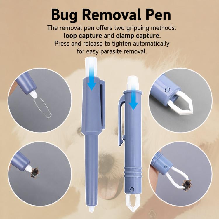 10-Piece Pet Tick Remover Kit with Magnifying Glass Tweezers, Lasso Pen, Flea Comb, 10-Piece Kit