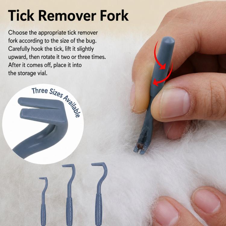 10-Piece Pet Tick Remover Kit with Magnifying Glass Tweezers, Lasso Pen, Flea Comb, 10-Piece Kit