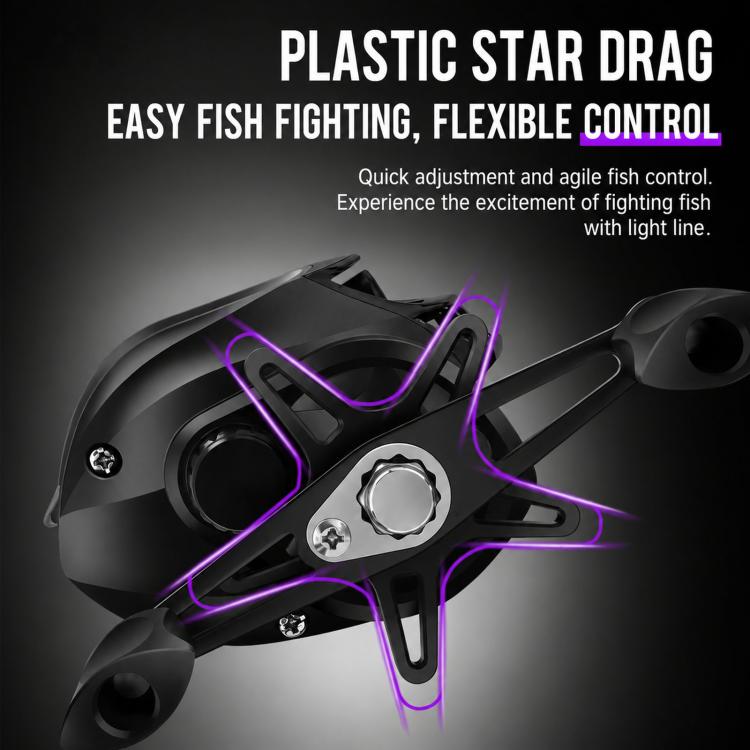 Baitcasting Fishing Reel 7.2:1 Gear Ratio 12-Speed Magnetic Brake System Long Casting Smooth Reel, Plastic Line Cup Blue Left Hand, Plastic Line Cup Blue Right Hand, Plastic Line Cup Red Left Hand, Plastic Line Cup Red Right Hand                       ...