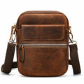 MASIWEI 7350 Vintage Leather Crossbody Bag Small Messenger Shoulder Purse Casual Phone Pouch