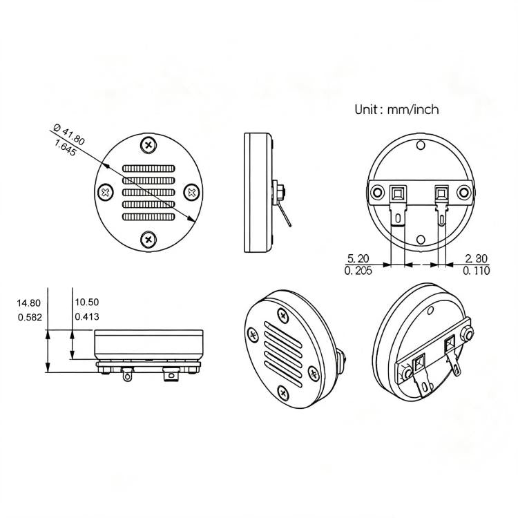 1.5 inch Tweeter Pneumatic Car Horn, AMT-42
