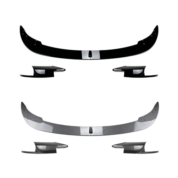 For BMW 5 Series F10 M5 F11 2011-2017 Car Accessories Stickers, Front Bumper Trim Black, Front Bumper Trim Carbon Fiber, Front Lip Black, Front Lip Carbon Fiber