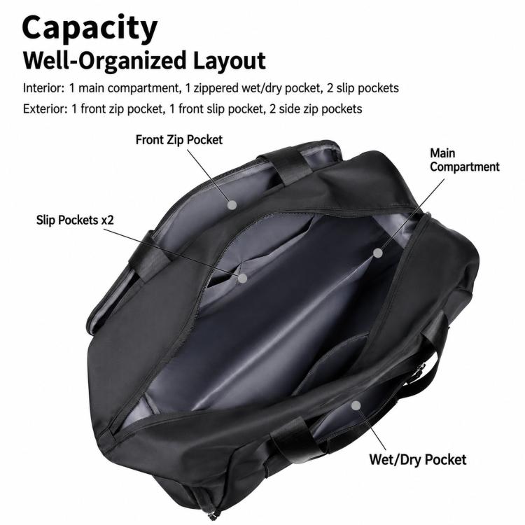 REMOID T19 Sports Gym Bag Water Resistant Travel Bag With Shoe Compartment