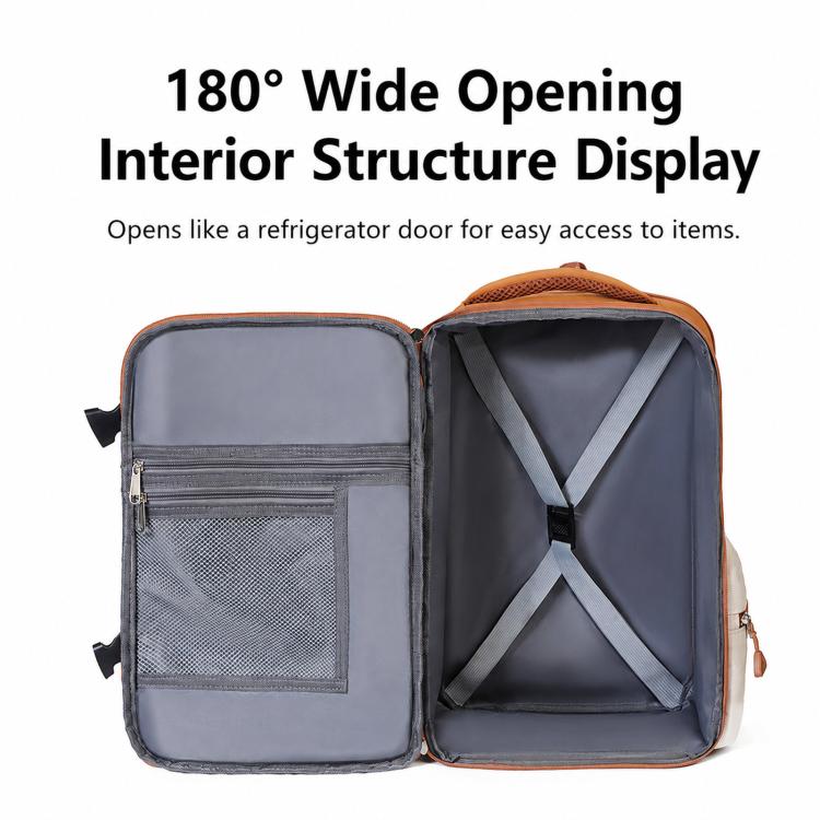 REMOID Travel 14 inch Notebook Laptop Backpack 180 Degree Opening Carry On Bag