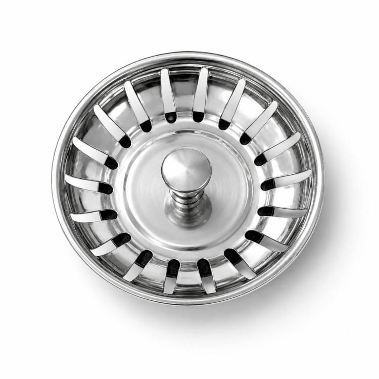 Replacement Sink Strainer Basket For IKEA Older Models 80mm Stainless Steel Kitchen Sink Stopper With 3-Prong Plug