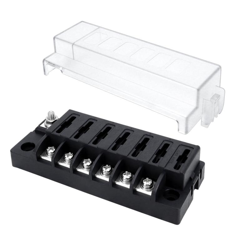 1-In-6-Out Waterproof Automotive Blade Fuse Holder, Without Lights, With Lights