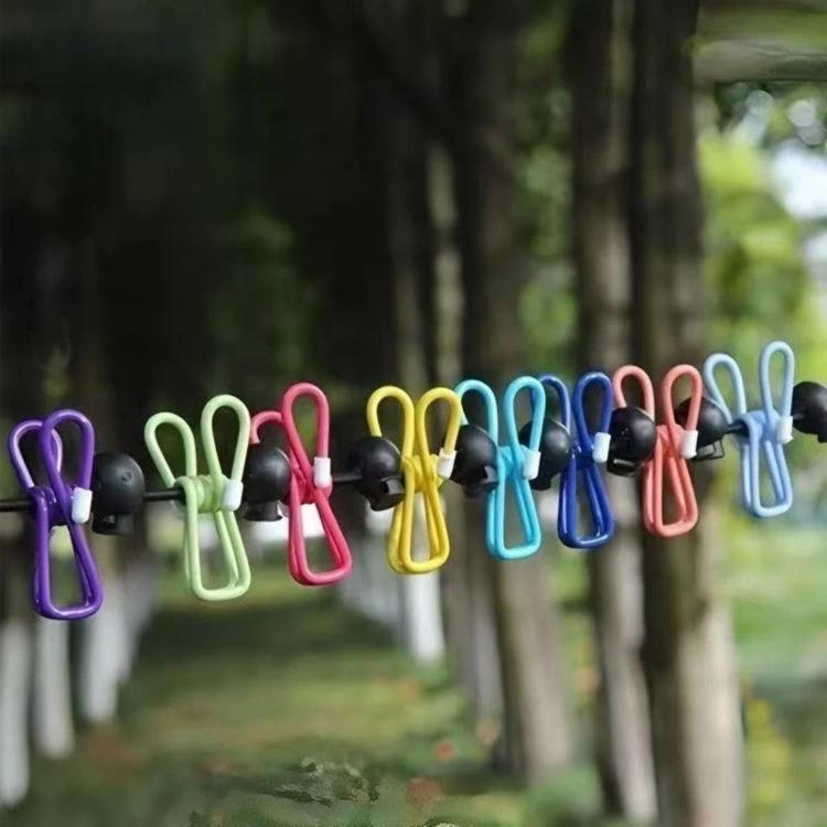 1.8m Portable Travel Clothesline Non-Slip Elastic Laundry Rope With 12 Clips