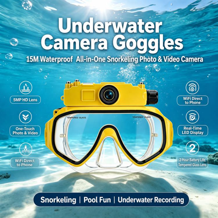 FSD191 HD Action Camera With 15M Diving Goggles Wi-Fi Connectivity For Snorkeling Swimming Photos Videos