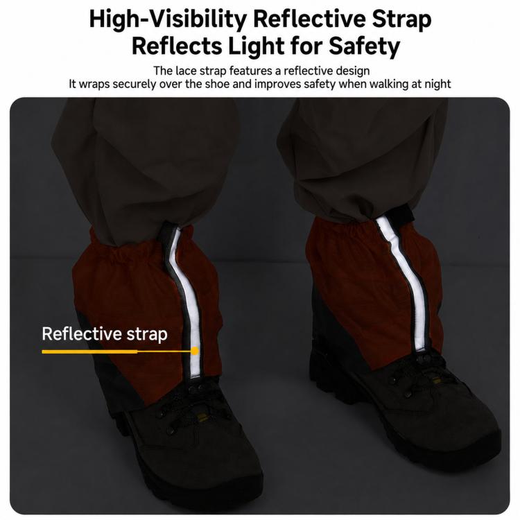 1 Pair AOTU AT8917 With Reflective Strip Outdoor Mountaineering Hiking Snowproof Footwear Desert Sandproof Shoe Covers