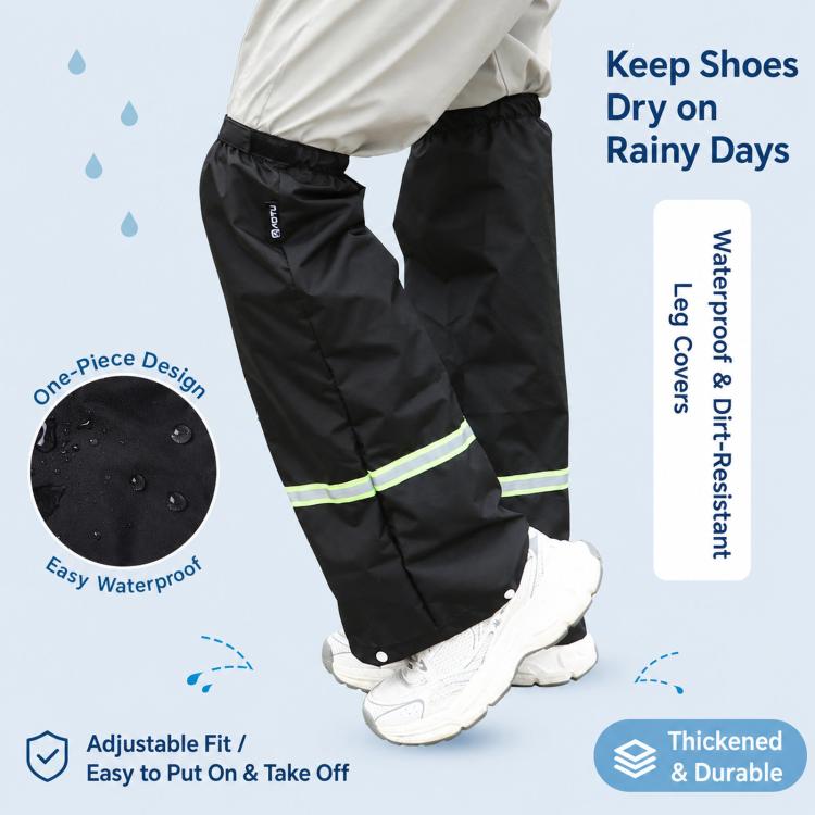 1 Pair AOTU AT9013 Waterproof Leg Gaiters Adjustable Rain Boot Covers Dirtproof Leggings Sleeves For Cycling Gardening, M, L, XL