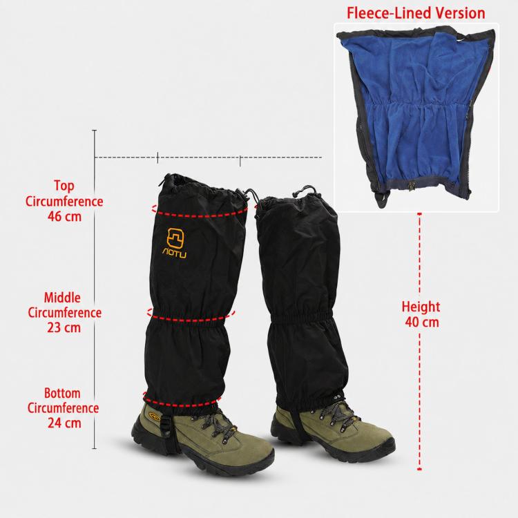 1 Pair AOTU AT8903 Waterproof Hiking Snow Gaiters Warm Fleece Lined Leg Gaiters, AT8903