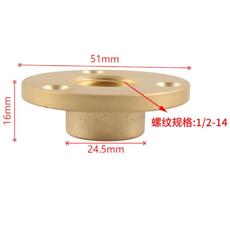 1/2-inch NPT Brass Hull Drain Plug Yacht Flange Drain Outlet Hardware Kit