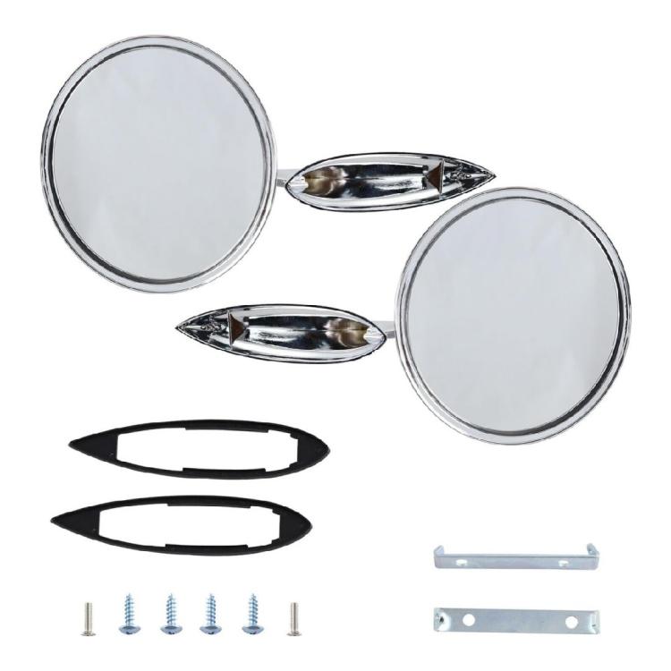 1 Pair Retro Exterior Door Rearview Mirror Set for Classic Cars, Hot Rods, Muscle Cars & Vintage Trucks