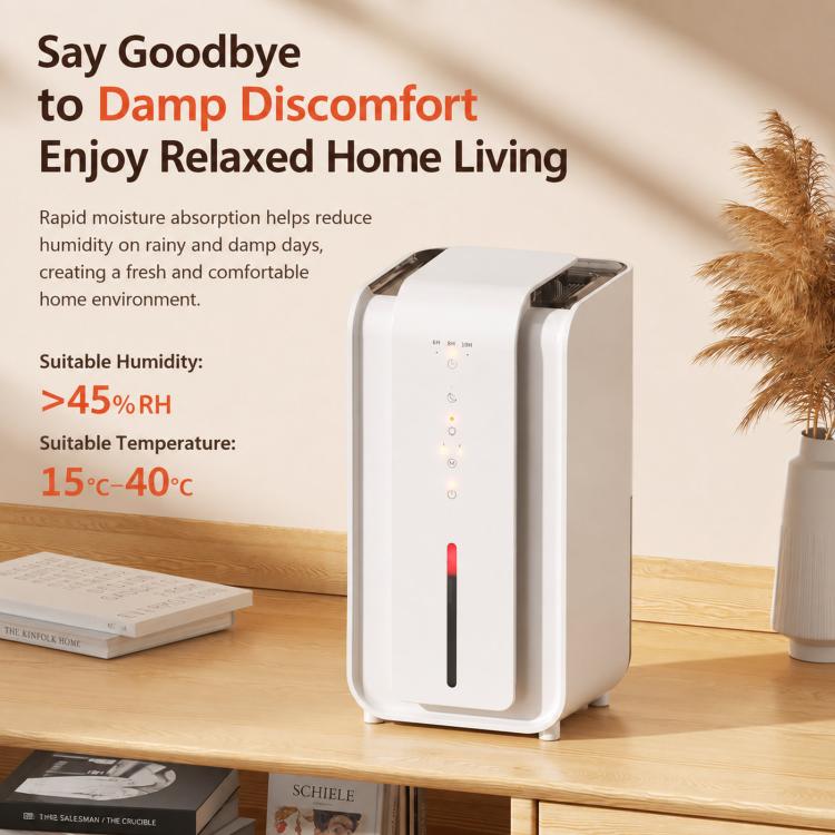 1.5L Small Home Dehumidifier With Timer  Auto Defrost & 7-Color Light, EU Plug, US Plug, UK Plug
