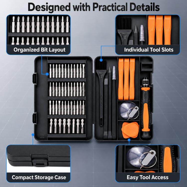 58 in 1 Precision Screwdriver Set CR-V Steel Multi-Function Hardware Tool Kit