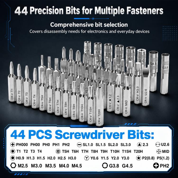 58 in 1 Precision Screwdriver Set CR-V Steel Multi-Function Hardware Tool Kit