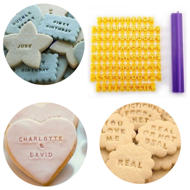 English Alphanumeric Symbol Seal Cookie Mold Movable Type Cake Mold Set, Cake Mold Set