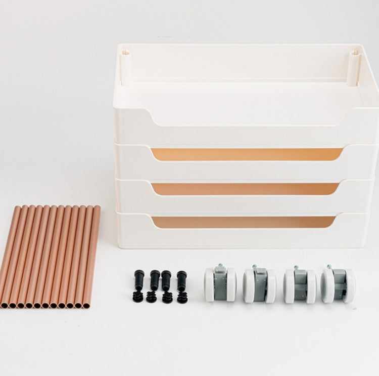 Rack Trolley Narrow Section Floor Multi-layer Book Storage Rack, Four Layers, Three Layers, Two Layers