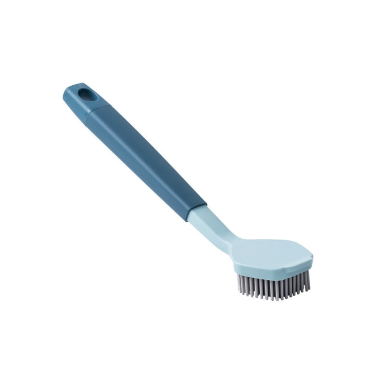 Two-color Bangs Head Wash Pot Brush Kitchen Long Handle Cleaning Brush, Blue, Gray White, Pink