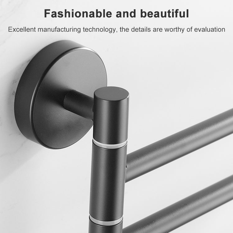 Stainless Steel Towel Bar Rotating Towel Rack Bathroom Kitchen Wall-mounted Towel Polished Rack Holder, Brushed Two Poles, Brushed Three Poles, Brushed Four Poles, Brushed Five Poles