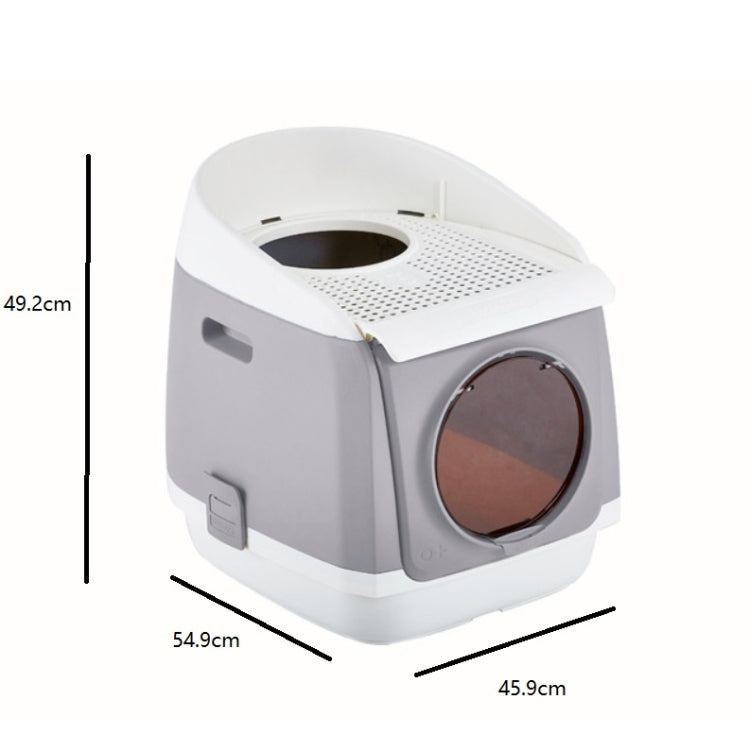 Plastic Flip Cover Fully Enclosed Deodorant Litter Box Pet Potty