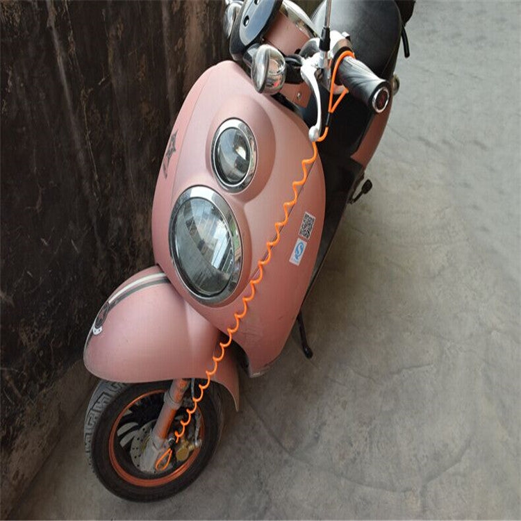 Alarm Disc Lock Security Anti Thief Motorbike Wheel Disc Brake Spring Cable