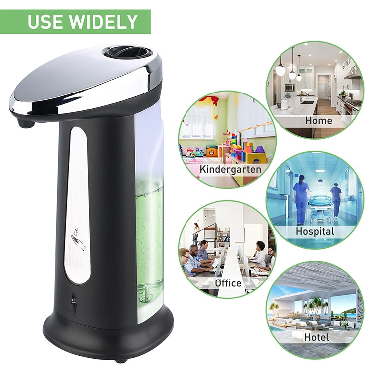 400ml Automatic Liquid Soap Dispenser Bathroom Kitchen Touchless ABS Electroplated Smart Sensor Soap Dispenser, 400ml