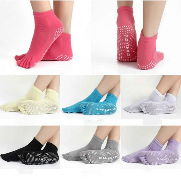 Five-toe Non-slip Yoga Socks for Women, One Size, Random Color Delivery, Straight A Pair, With Heel A Pair, Straight Three Pairs, With Heel Three Pairs, Straight Six Pairs, With Heel Six Pairs