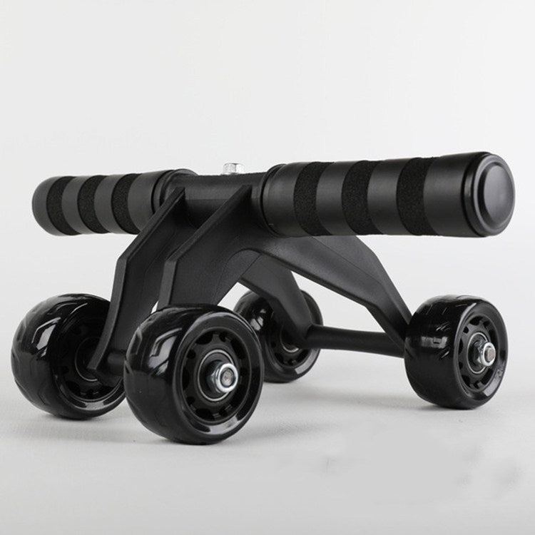 Multifunctional Frog-Style Four-wheel Abdominal Wheel Abdominal Muscle Exercise Fitness Equipment, Black, Green